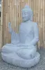  Product image 2 of the product “Seated Buddha made of Riverstone in Abhaya Position - gesture of fearlessness, H.100 cm, natural. ”